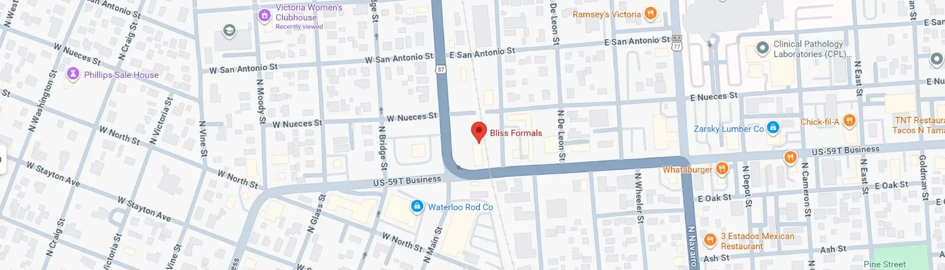 Bliss Formals location