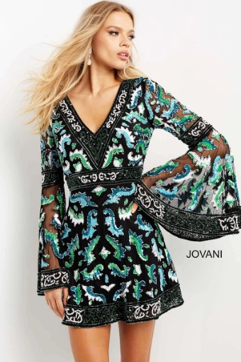 Jovani Style #08448 #0 Black/Multi thumbnail